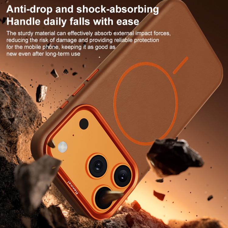 For iPhone 17 Pro Elephant Leather Full Coverage Magnetic Microfiber Leather PC Phone Case
