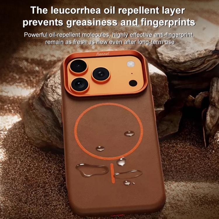 For iPhone 17 Pro Elephant Leather Full Coverage Magnetic Microfiber Leather PC Phone Case