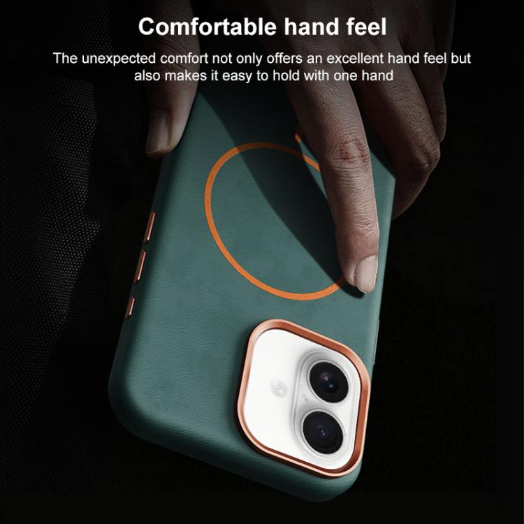 For iPhone 17 Elephant Leather Full Coverage Magnetic Microfiber Leather PC Phone Case
