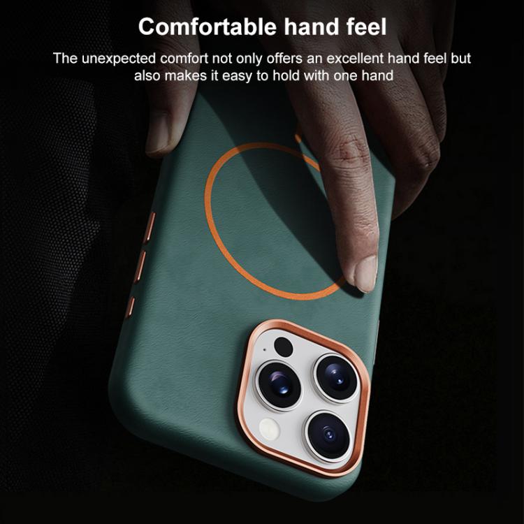 For iPhone 15 Pro Elephant Leather Full Coverage Magnetic Microfiber Leather PC Phone Case