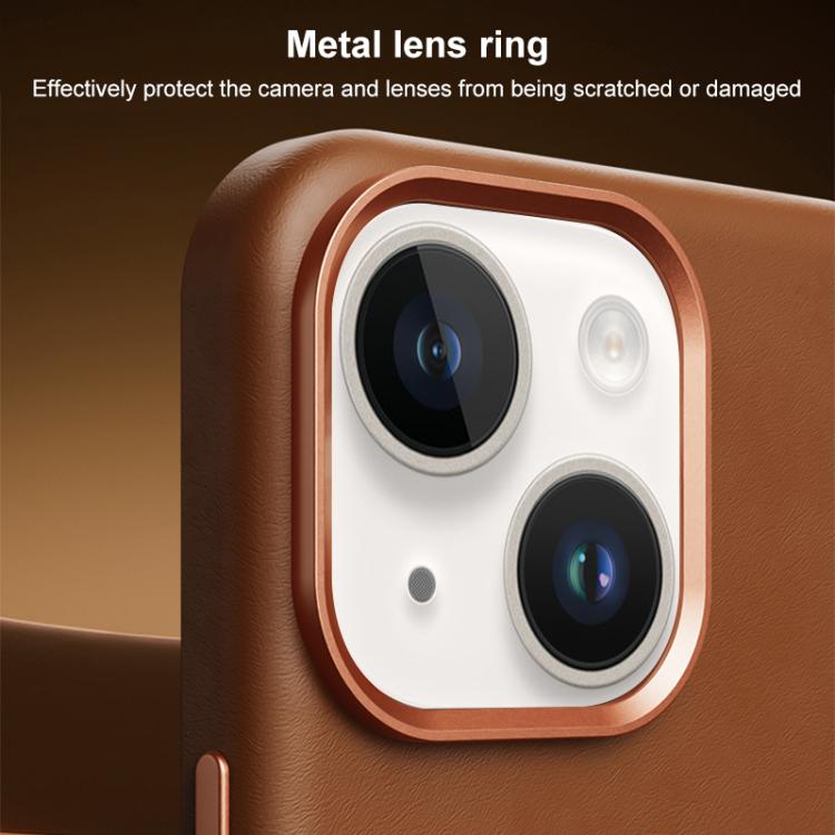 For iPhone 14 / 13 Elephant Leather Full Coverage Magnetic Microfiber Leather PC Phone Case