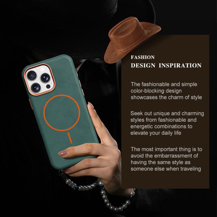 For iPhone 14 Pro Elephant Leather Full Coverage Magnetic Microfiber Leather PC Phone Case