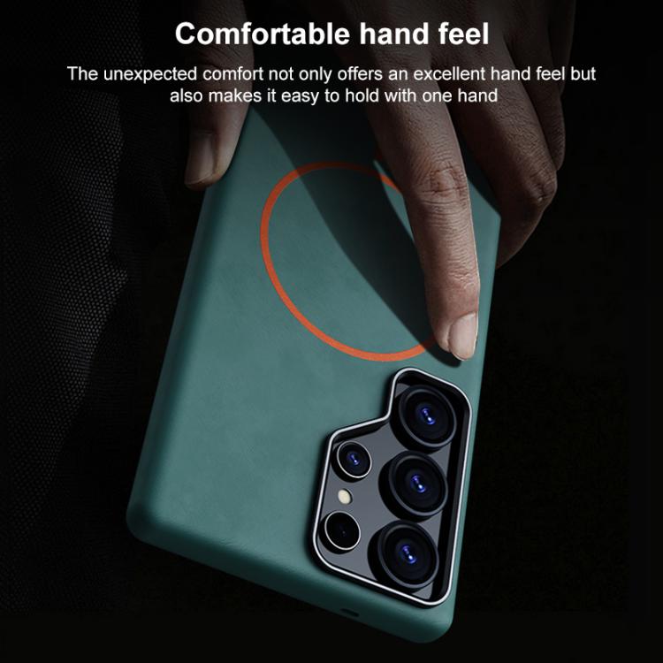 For Samsung Galaxy S26 Ultra 5G Elephant Leather Full Coverage Magnetic Microfiber Leather PC Phone Case
