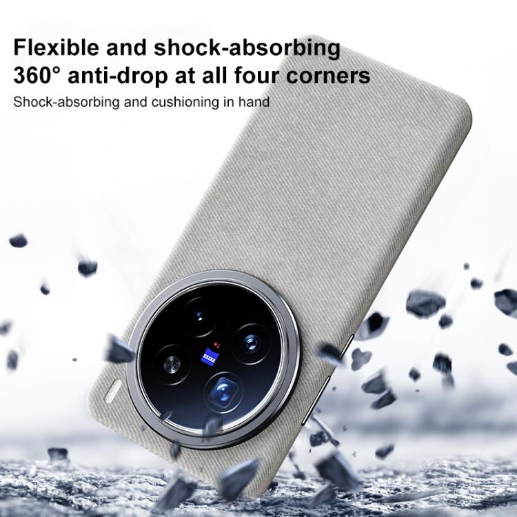 For vivo X100 Pro Flannel Textured Magnetic Full Coverage Phone Case