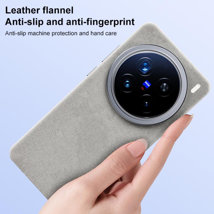 For vivo X300 Pro Flannel Textured Magnetic Full Coverage Phone Case