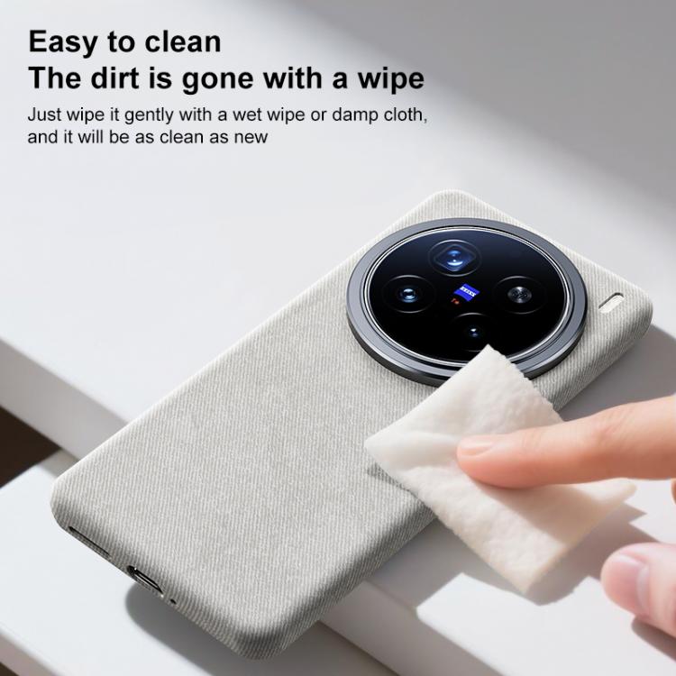 For vivo X300 Pro Flannel Textured Magnetic Full Coverage Phone Case