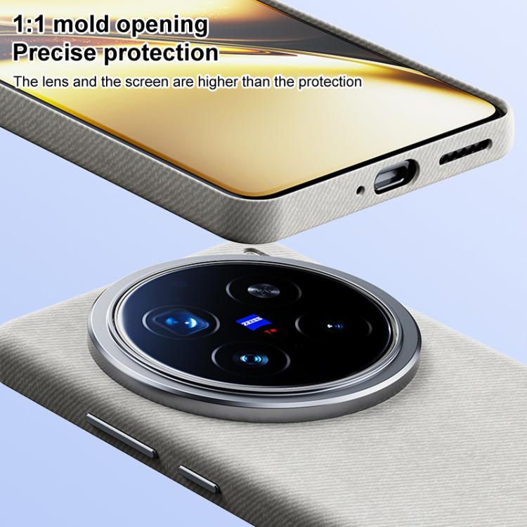 For vivo X100 Pro Flannel Textured Magnetic Full Coverage Phone Case