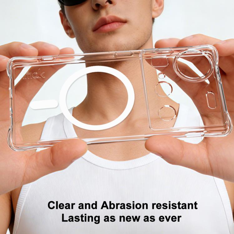 For ZTE nubia Z70 Ultra/Z70S Ultra imak Magnetic Shockproof Airbag TPU Phone Case - Transparent