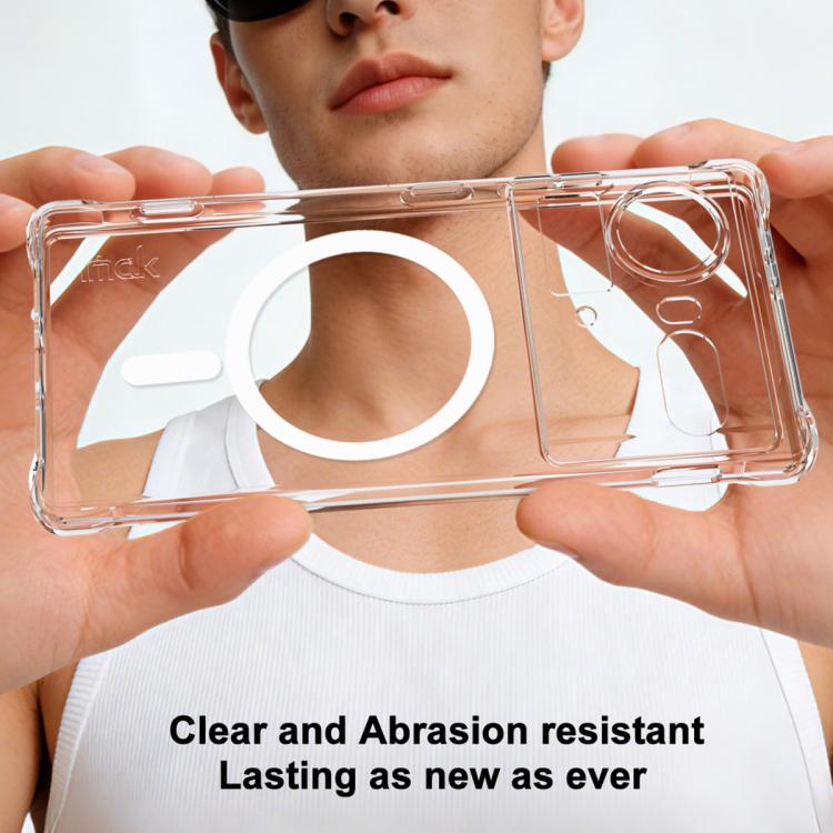 For ZTE nubia Z80 Ultra imak Magnetic Shockproof Airbag TPU Phone Case - Transparent