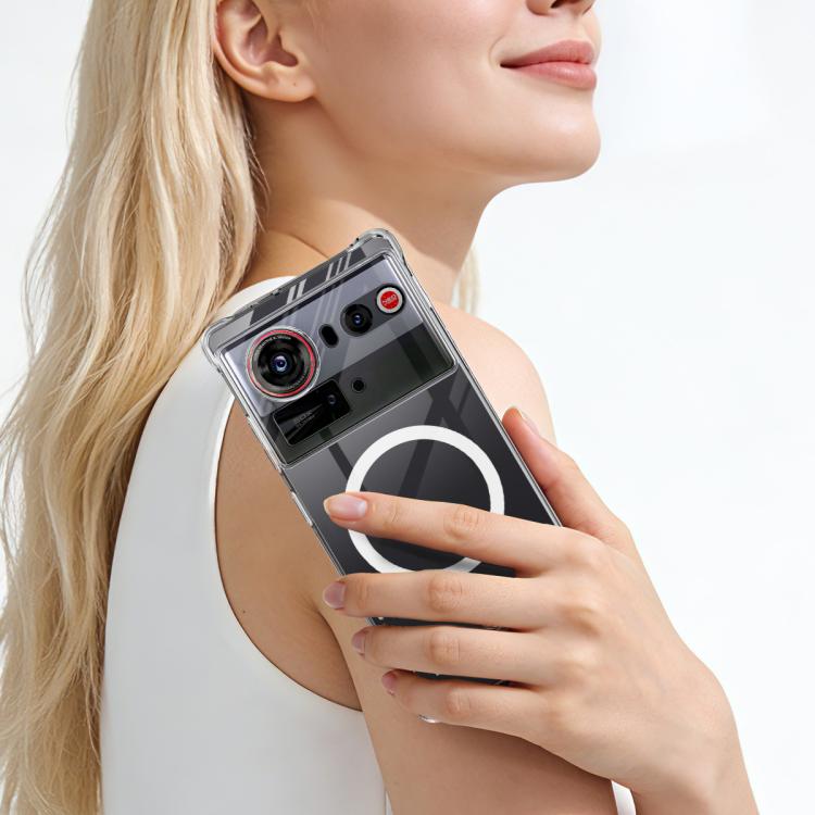 For ZTE nubia Z80 Ultra imak Magnetic Shockproof Airbag TPU Phone Case - Transparent
