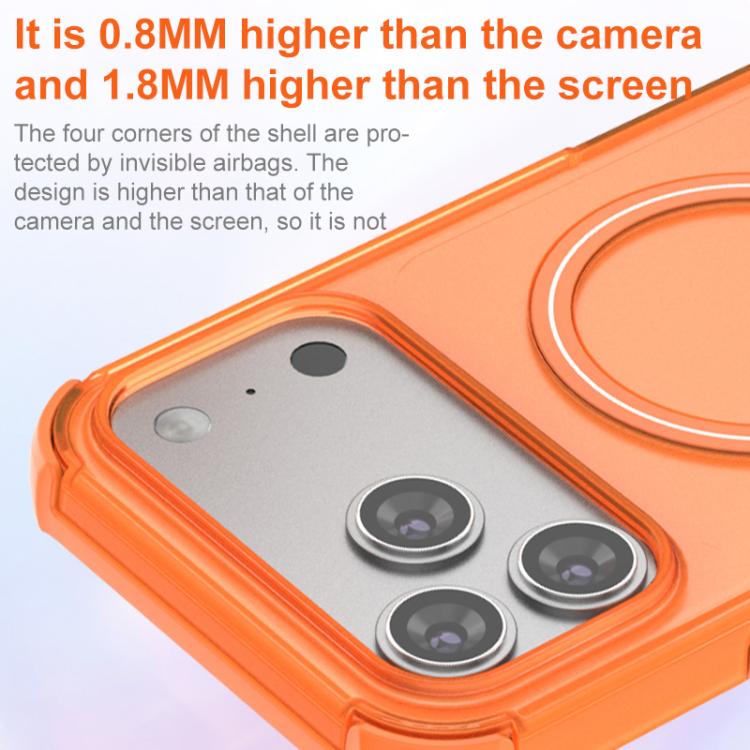 For iPhone 17 Pro Translucent Skin Feel Magnetic Holder Phone Case