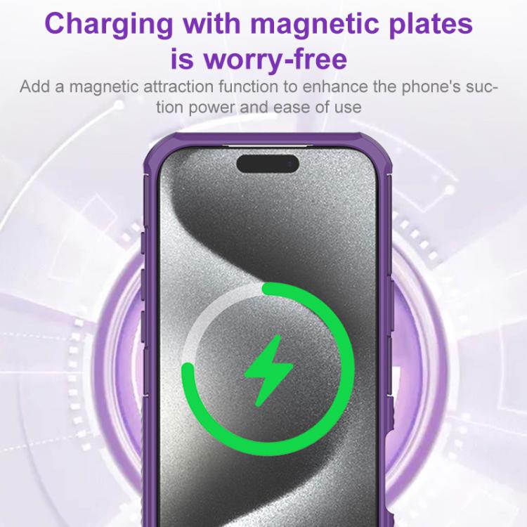 For iPhone 17 Pro Translucent Skin Feel Magnetic Holder Phone Case