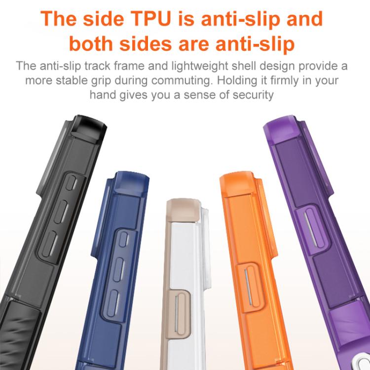 For iPhone 17 Pro Translucent Skin Feel Magnetic Holder Phone Case