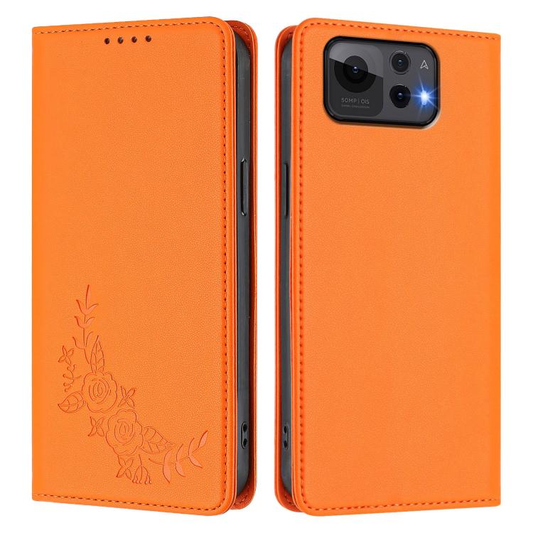 For ASUS Zenfone 12 Ultra Peony Embossed Magnetic RFID Vegan Leather Phone Case