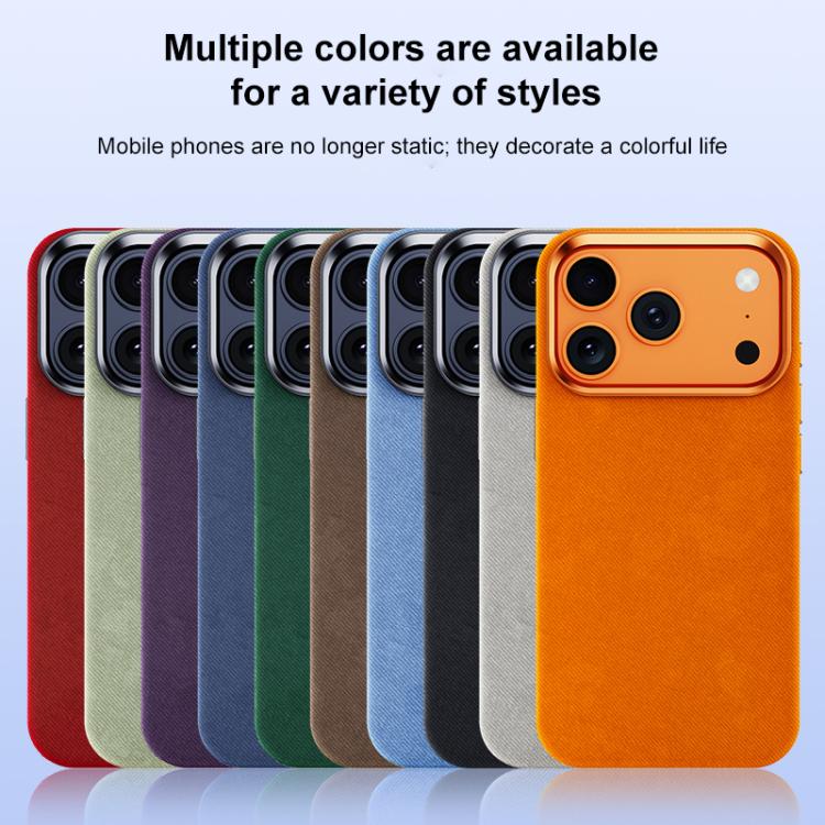 For iPhone 17 Pro Flannel Textured Magnetic Full Coverage Phone Case