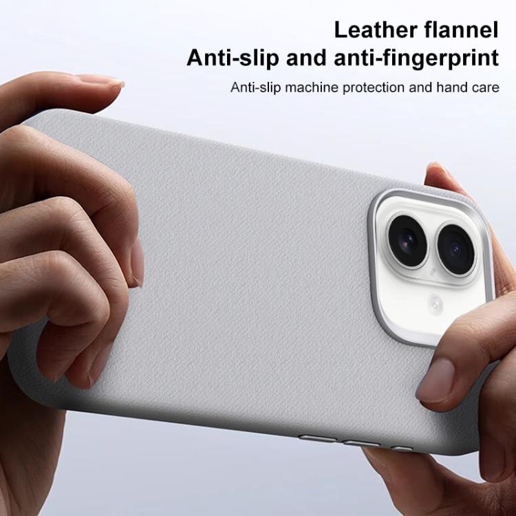 For iPhone 17 Flannel Textured Magnetic Full Coverage Phone Case