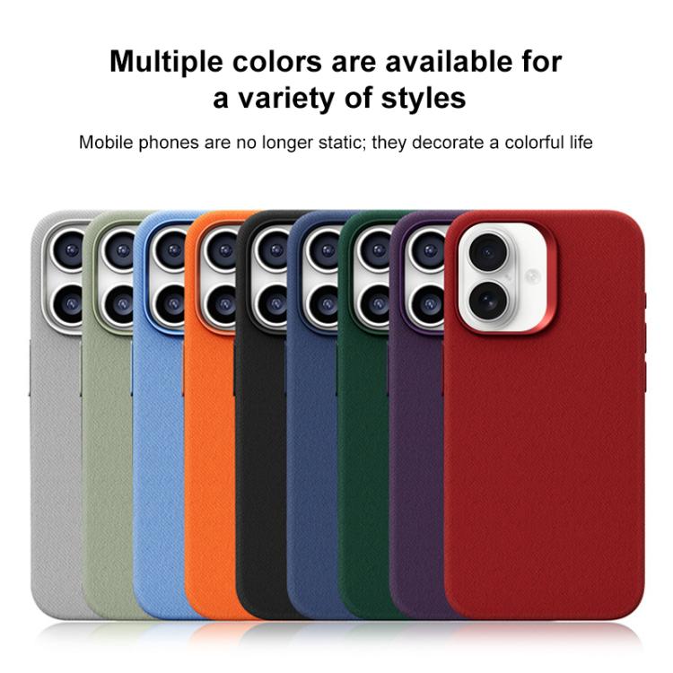 For iPhone 17 Flannel Textured Magnetic Full Coverage Phone Case