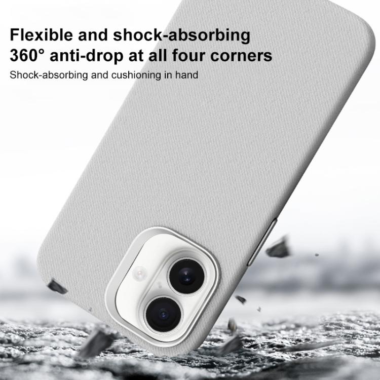 For iPhone 17 Flannel Textured Magnetic Full Coverage Phone Case