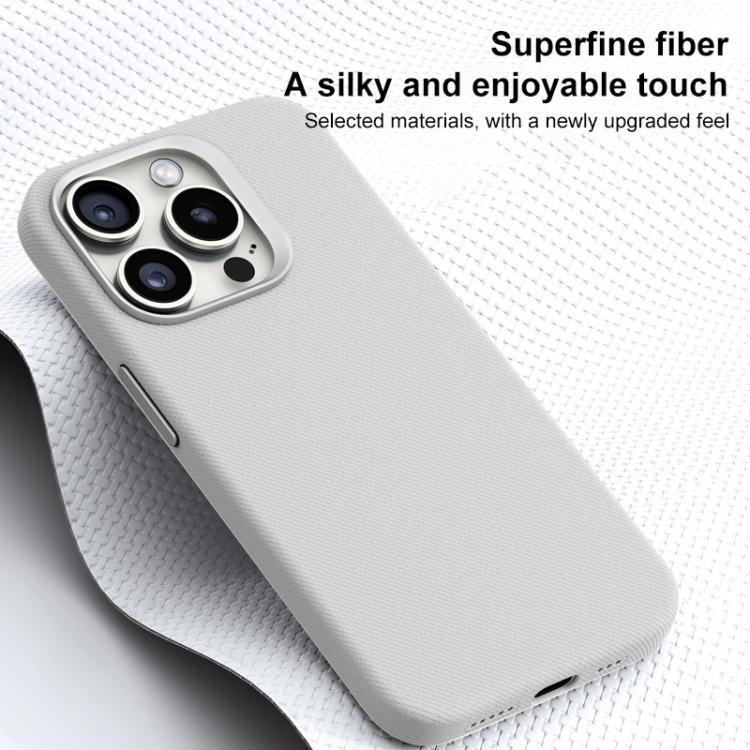 For iPhone 15 Pro Flannel Textured Magnetic Full Coverage Phone Case