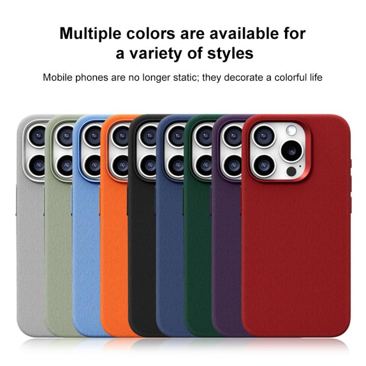 For iPhone 13 Pro Flannel Textured Magnetic Full Coverage Phone Case