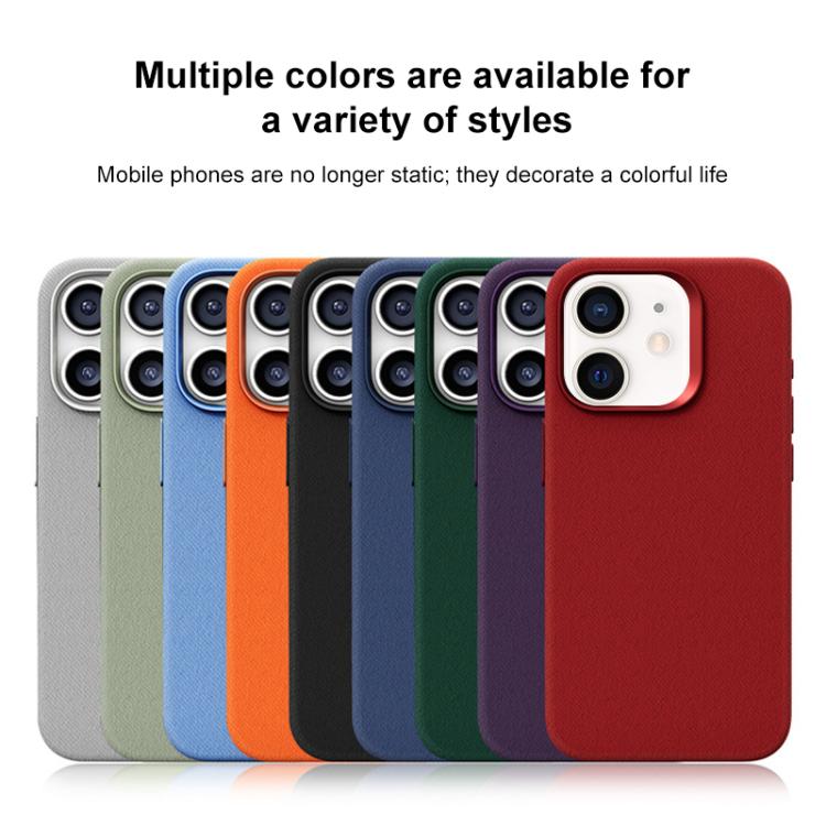 For iPhone 12 / 12 Pro Flannel Textured Magnetic Full Coverage Phone Case