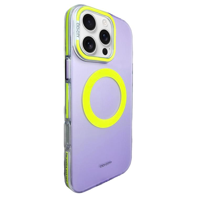 For iPhone 16 Pro CICI-CITY Vibrant Contrast Color IMD Magnetic Phone Case