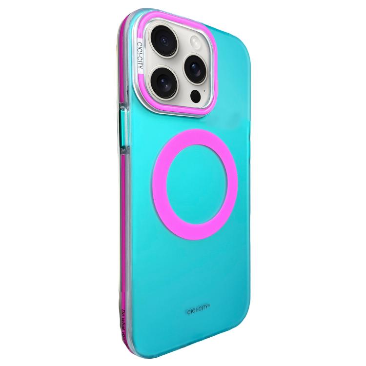 For iPhone 15 Pro CICI-CITY Vibrant Contrast Color IMD Magnetic Phone Case
