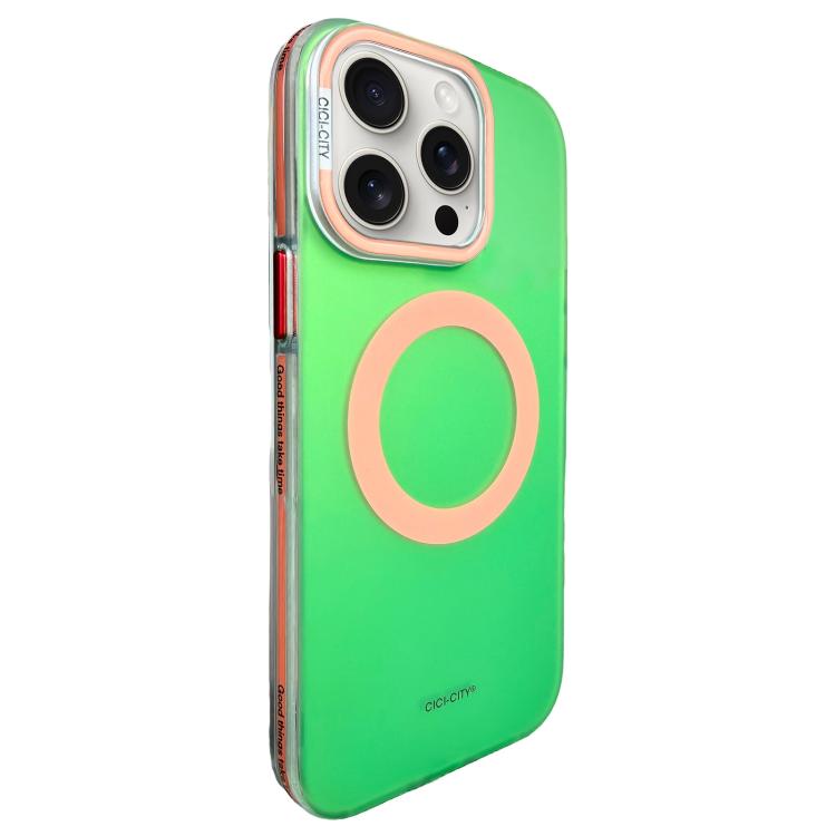 For iPhone 15 Pro CICI-CITY Vibrant Contrast Color IMD Magnetic Phone Case