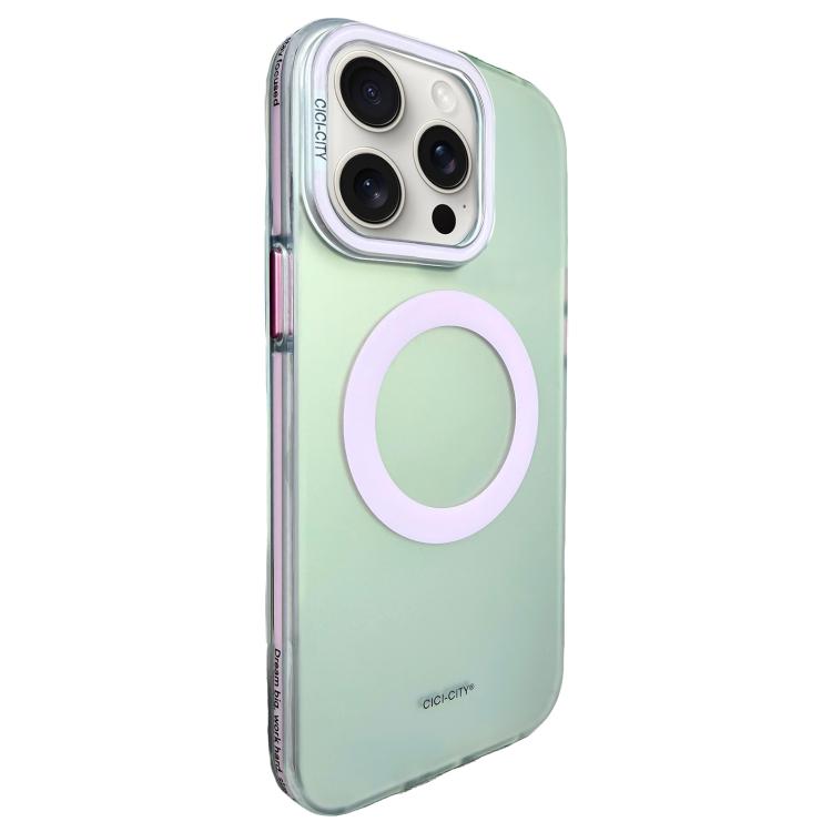 For iPhone 15 Pro CICI-CITY Vibrant Contrast Color IMD Magnetic Phone Case