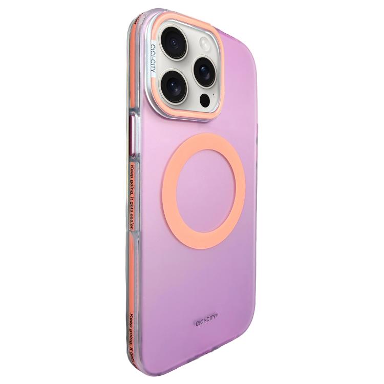 For iPhone 15 Pro CICI-CITY Vibrant Contrast Color IMD Magnetic Phone Case