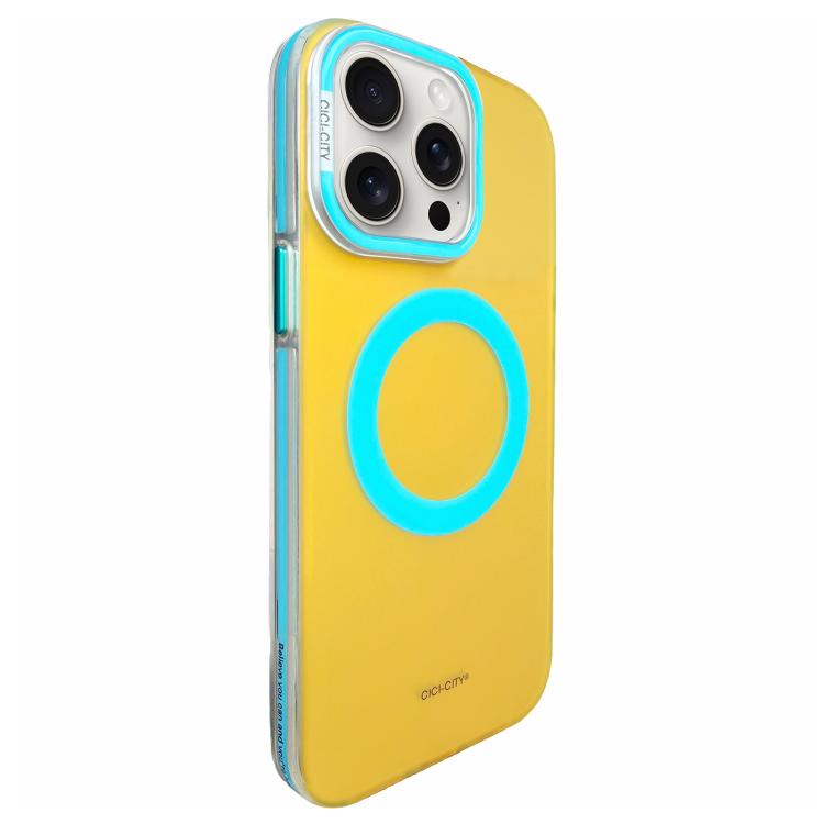 For iPhone 15 Pro CICI-CITY Vibrant Contrast Color IMD Magnetic Phone Case
