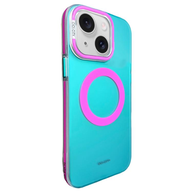 For iPhone 15 CICI-CITY Vibrant Contrast Color IMD Magnetic Phone Case