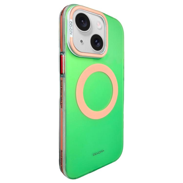 For iPhone 15 CICI-CITY Vibrant Contrast Color IMD Magnetic Phone Case