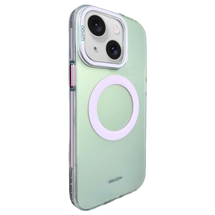 For iPhone 15 CICI-CITY Vibrant Contrast Color IMD Magnetic Phone Case