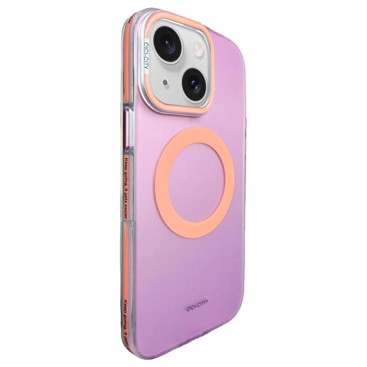 For iPhone 15 CICI-CITY Vibrant Contrast Color IMD Magnetic Phone Case