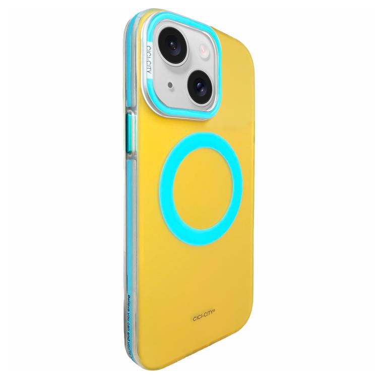 For iPhone 15 CICI-CITY Vibrant Contrast Color IMD Magnetic Phone Case