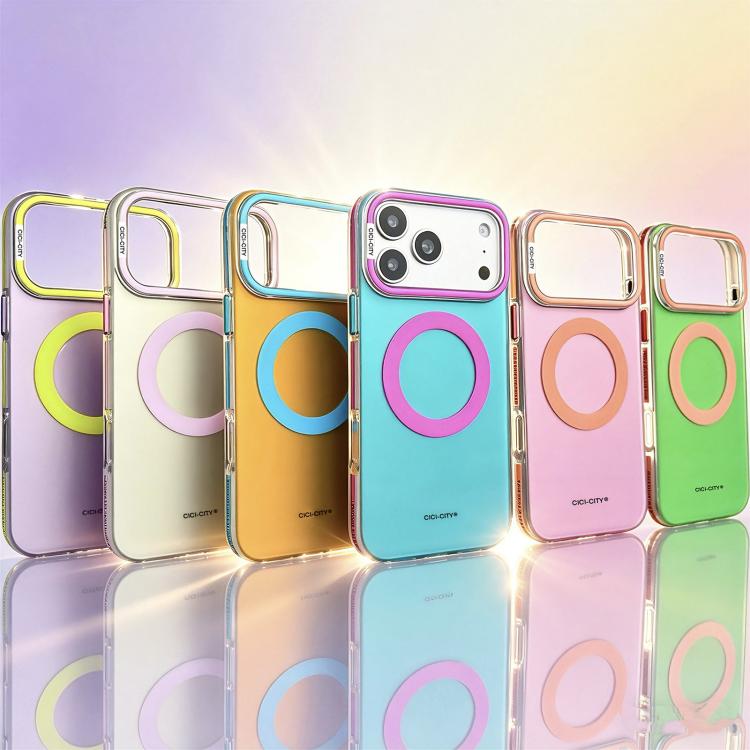 For iPhone 17 Pro CICI-CITY Vibrant Contrast Color IMD Magnetic Phone Case