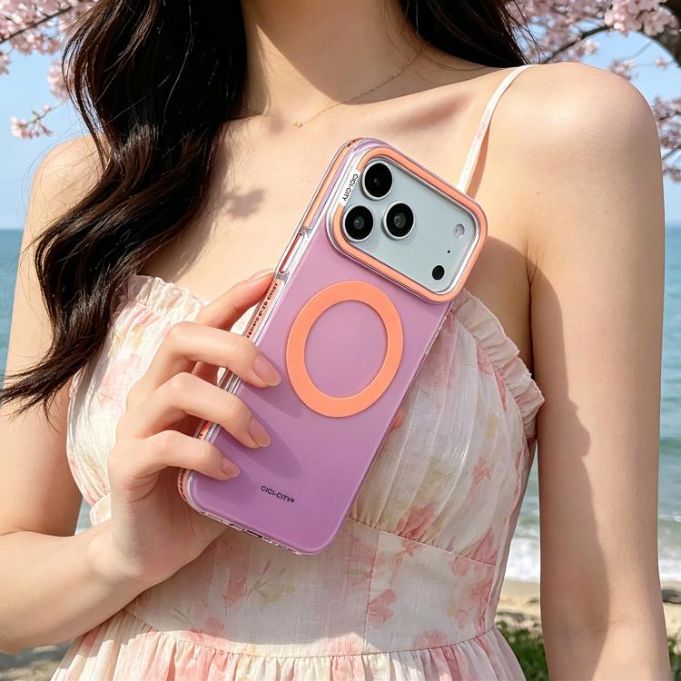 For iPhone 15 Pro Max CICI-CITY Vibrant Contrast Color IMD Magnetic Phone Case