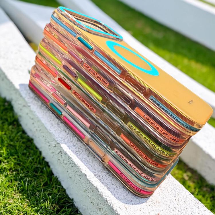 For iPhone 15 Pro Max CICI-CITY Vibrant Contrast Color IMD Magnetic Phone Case