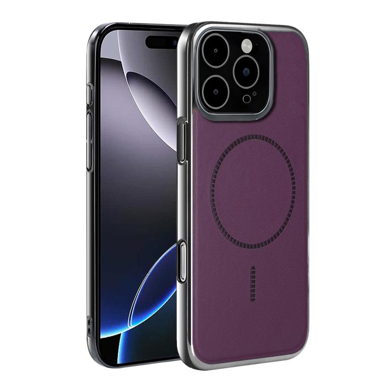 For iPhone 16 Pro Max Electroplated Magnetic Series Ultra-Thin Shockproof Phone Case