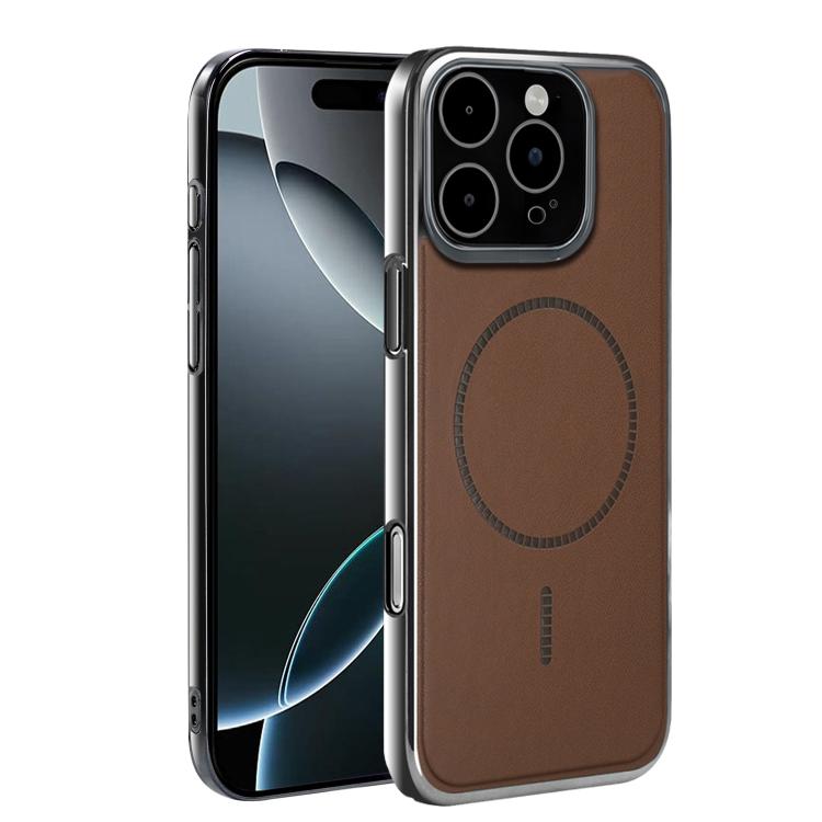 For iPhone 16 Pro Electroplated Magnetic Series Ultra-Thin Shockproof Phone Case