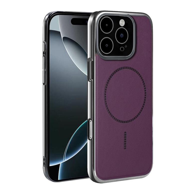 For iPhone 16 Pro Electroplated Magnetic Series Ultra-Thin Shockproof Phone Case