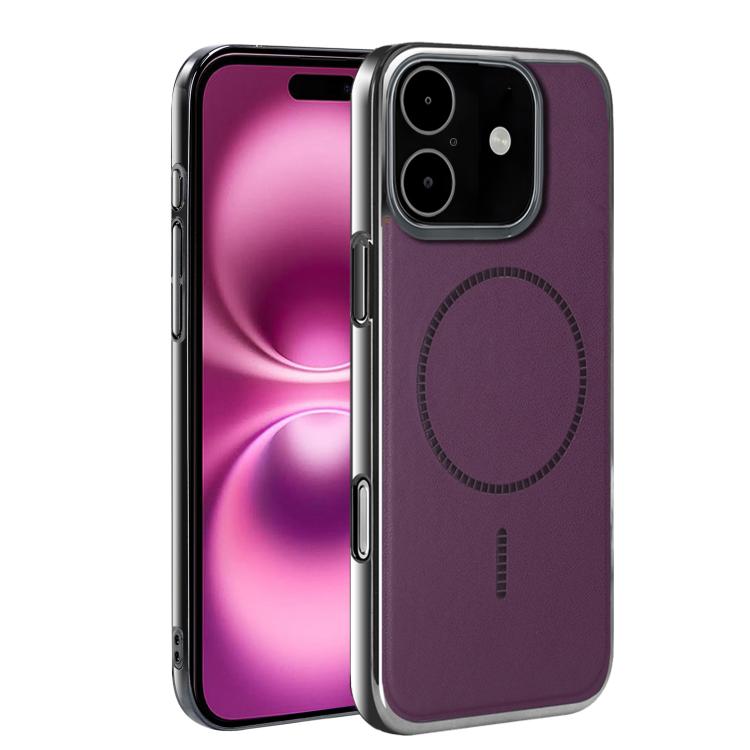 For iPhone 16 Plus Electroplated Magnetic Series Ultra-Thin Shockproof Phone Case