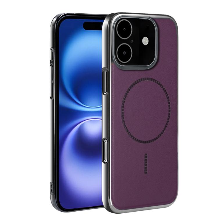 For iPhone 16 Electroplated Magnetic Series Ultra-Thin Shockproof Phone Case