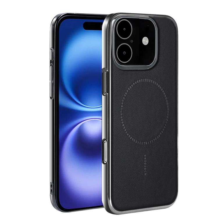 For iPhone 16 Electroplated Magnetic Series Ultra-Thin Shockproof Phone Case