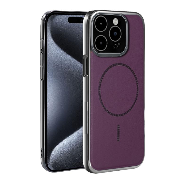 For iPhone 15 Pro Max Electroplated Magnetic Series Ultra-Thin Shockproof Phone Case