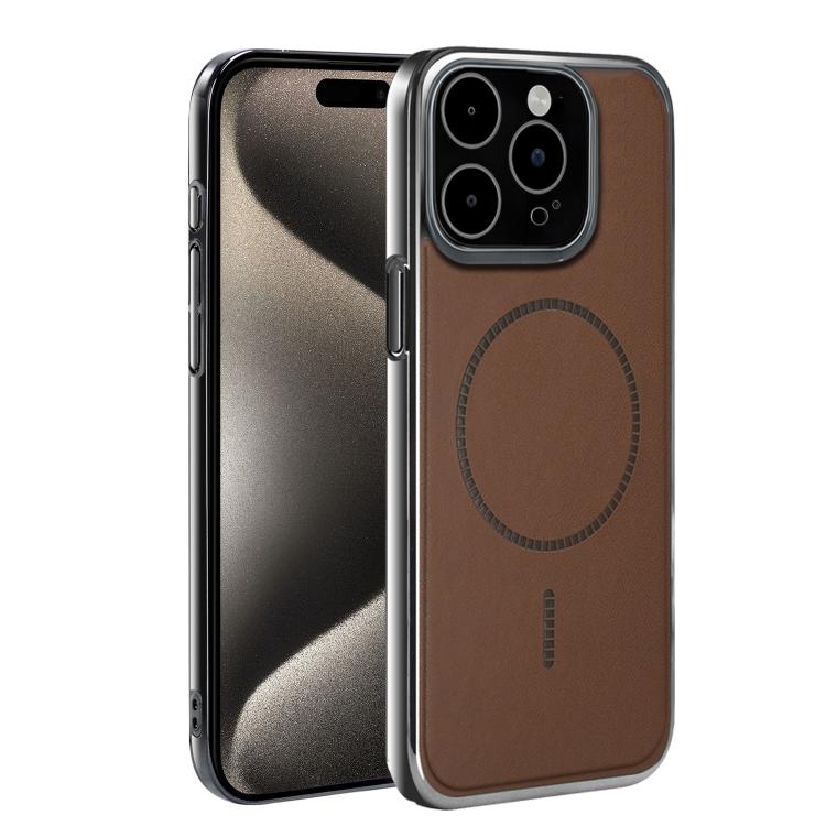 For iPhone 15 Pro Electroplated Magnetic Series Ultra-Thin Shockproof Phone Case
