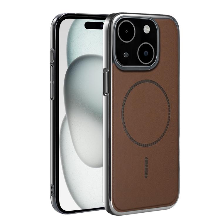 For iPhone 15 Plus Electroplated Magnetic Series Ultra-Thin Shockproof Phone Case