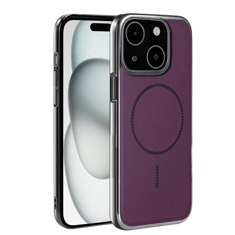 For iPhone 15 Plus Electroplated Magnetic Series Ultra-Thin Shockproof Phone Case