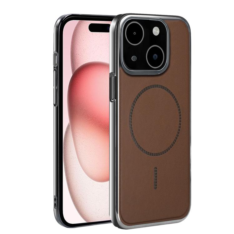 For iPhone 15 Electroplated Magnetic Series Ultra-Thin Shockproof Phone Case
